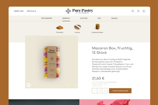 Neuer Webshop f&uuml;r Pure Pastry