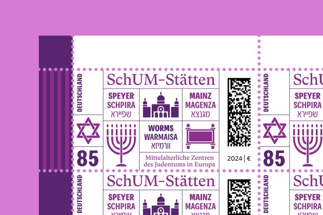 Sonderbriefmarke für die SchUM-Stätten