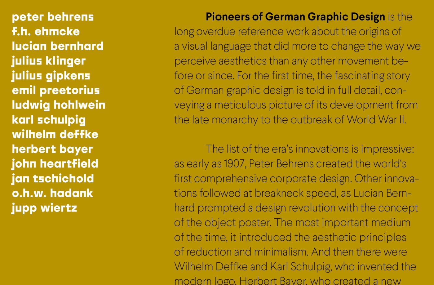 vista &mdash; Designstudio f&uuml;r Kommunikationsdesign in D&uuml;sseldorf | Die Erfindung der grafischen Moderne