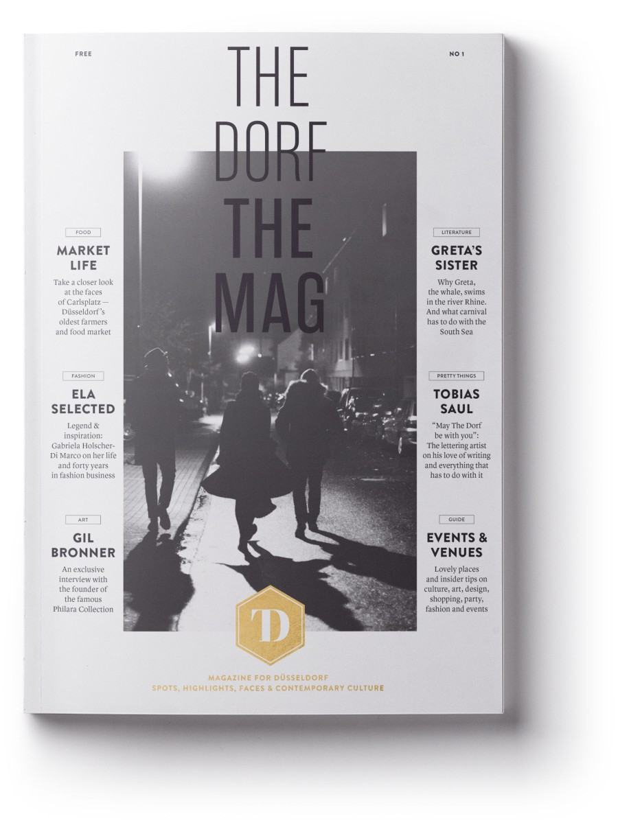 Cover von THE DORF THE MAG No. 1 mit schwarz-weißer Nachtstraßen-Fotografie aus dem Jahr 2017